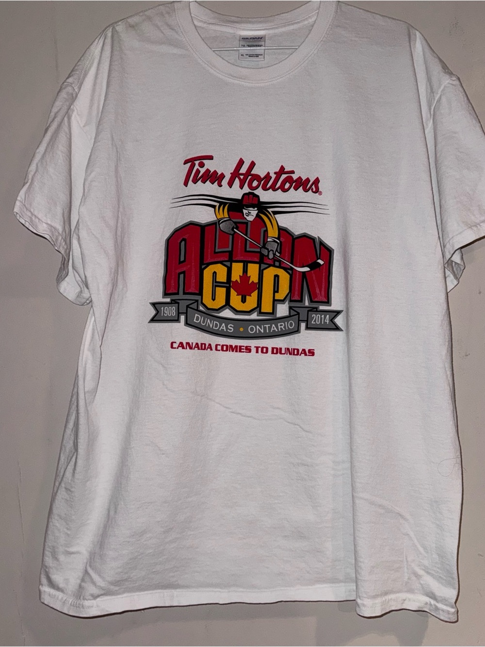 White Tim Hortons 'Allan Cup' Canada Hockey Graphic Tee - Men's Shirt